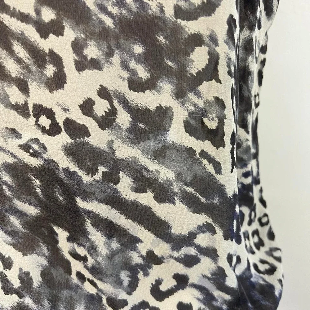 vintage y2k sheer animal print tank top guess marciano blouse racer back grail - Picture 4 of 8